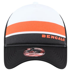 Cincinnati Bengals New Era Youth Sport Night Color Block 9FORTY A-Frame Trucker Adjustable Hat Black - NFL