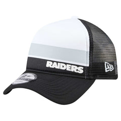 Las Vegas Raiders New Era Youth Sport Night Color Block 9FORTY A-Frame Trucker Adjustable Hat Black - NFL