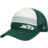 New York Jets New Era Youth Sport Night Color Block 9FORTY A-Frame Trucker Adjustable Hat Green - NFL