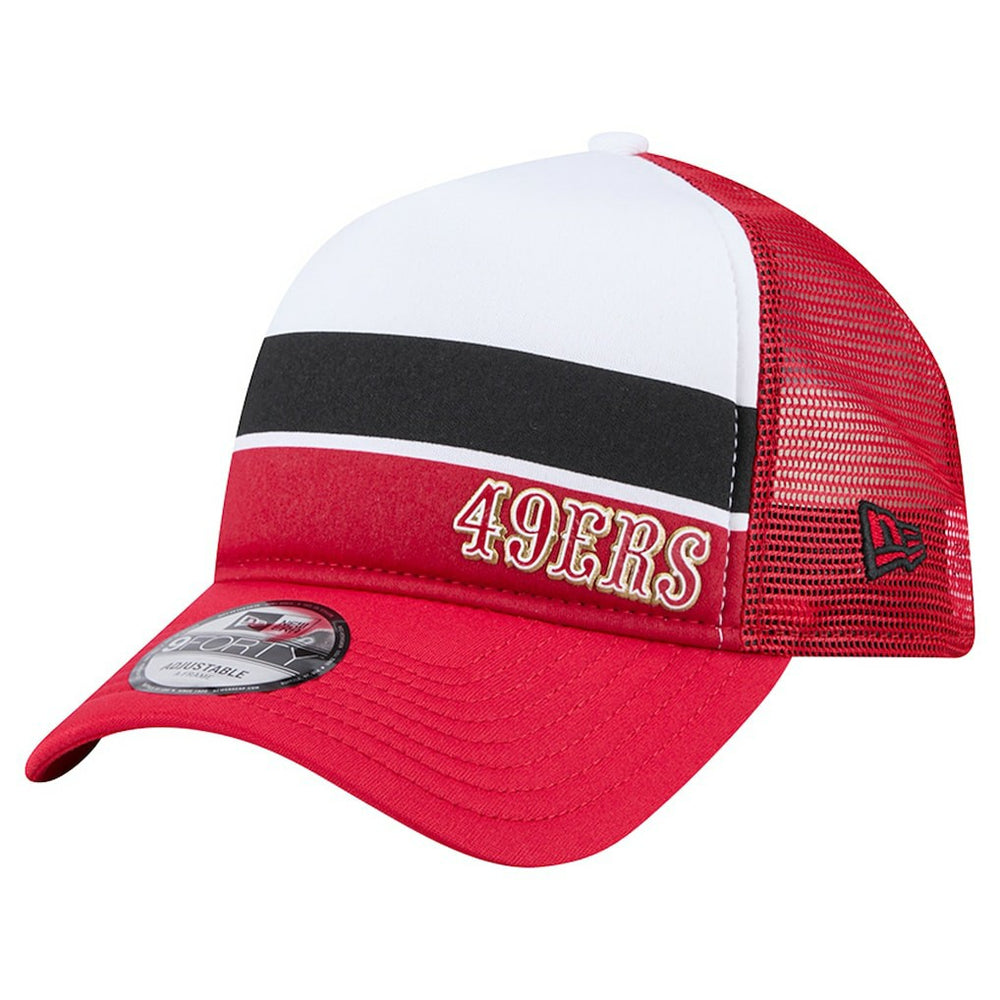 San Francisco 49ers New Era Preschool Sport Night Color Block 9FORTY A-Frame Trucker Adjustable Hat Scarlet - NFL
