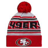 San Francisco 49ers New Era Youth Main Cuffed Knit Hat with Pom Scarlet - NFL