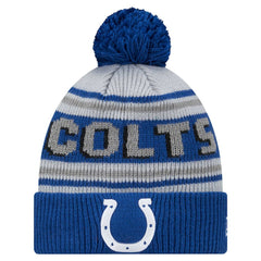 Indianapolis Colts New Era Youth Main Cuffed Knit Hat with Pom Royal - NFL
