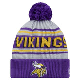 Minnesota Vikings New Era Youth Main Cuffed Knit Hat with Pom Purple - NFL