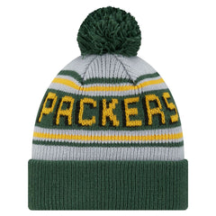 Green Bay Packers New Era Youth Main Cuffed Knit Hat with Pom Green - NFL