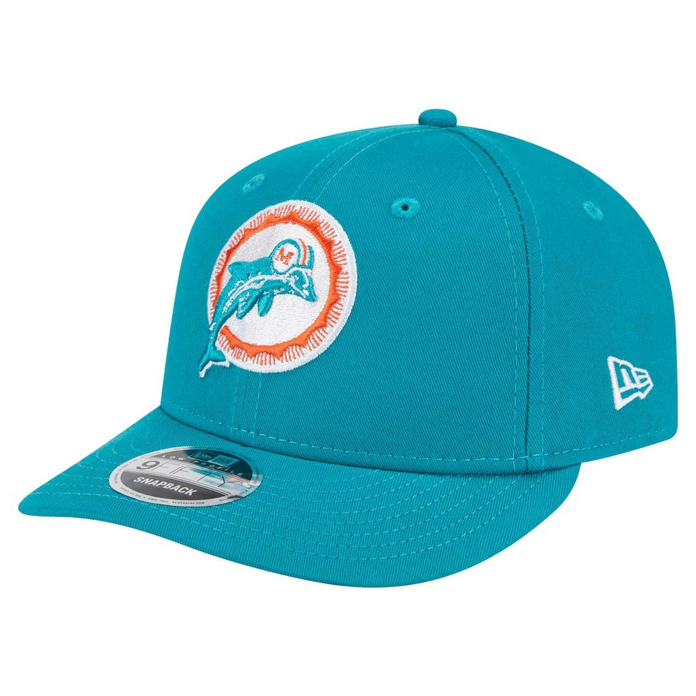 Miami Dolphins New Era Main Low Profile 9FIFTY Snapback Hat Aqua - NFL