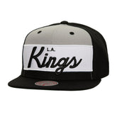 Los Angeles Kings - Mitchell & Ness Retro Script Colorblock Snapback Hat Black