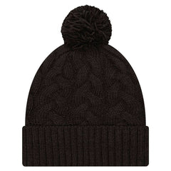 Cincinnati Bengals New Era Women's Cable Cuffed Knit Hat with Pom Black - NFL