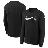 Nike - Brooklyn Nets Youth Swoosh Long Sleeve T-Shirt - Black