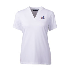Atlanta Braves Cutter & Buck Women's City Connect DryTec Forge Stretch V-Neck Blade Top Clearance