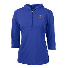 Seattle Mariners Cutter & Buck Women's City Connect Virtue Eco Pique Half-Zip 3/4 Sleeve Pullover Hoodie Sale