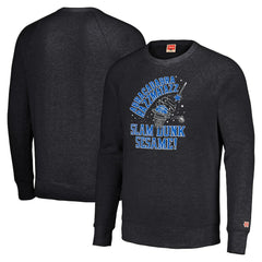 NBA - Orlando Magic Homage Unisex Slam Dunk Sesame Tri-Blend Crew Raglan Pullover Sweatshirt - Charcoal