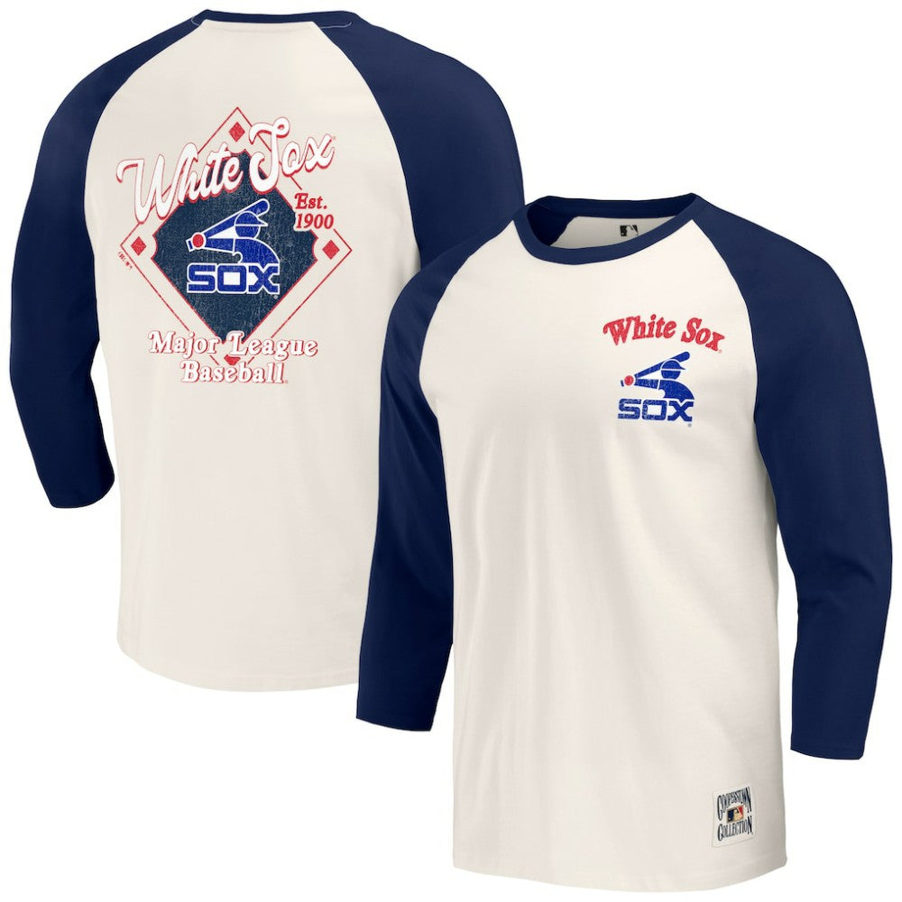 Chicago White Sox Darius Rucker Collection by Fanatics Cooperstown Collection Raglan 3/4-Sleeve T-Shirt for sale