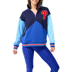 Philadelphia Phillies Terez Women's Classic Colorblock Quarter-Zip Sweatshirt Online