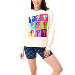 Philadelphia Phillies Terez Women's Classic Oversized Pullover Sweatshirt Near Me
