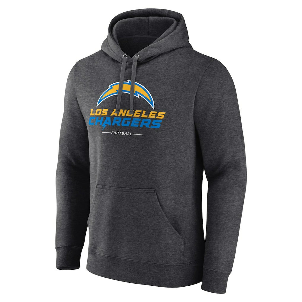 Los Angeles Chargers Team Lockup Pullover Hoodie Charcoal - NFL