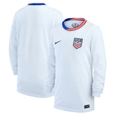 Nike USMNT Youth 2024 Home Replica Long Sleeve Jerseys - White