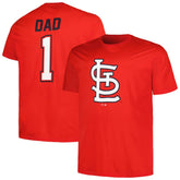 St. Louis Cardinals Profile Big & Tall #1 Dad T-Shirt On Sale