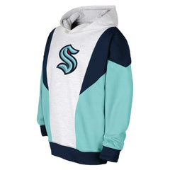 Seattle Kraken Youth Champion League Fleece Pullover Hoodie Ash/Deep Sea Blue