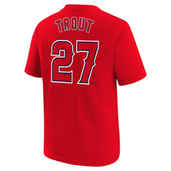 Mike Trout Los Angeles Angels Nike Youth Name & Number T-Shirt discount