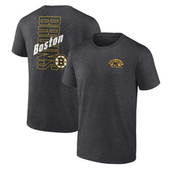 Boston Bruins Fanatics Backbone T-Shirt Heather Charcoal
