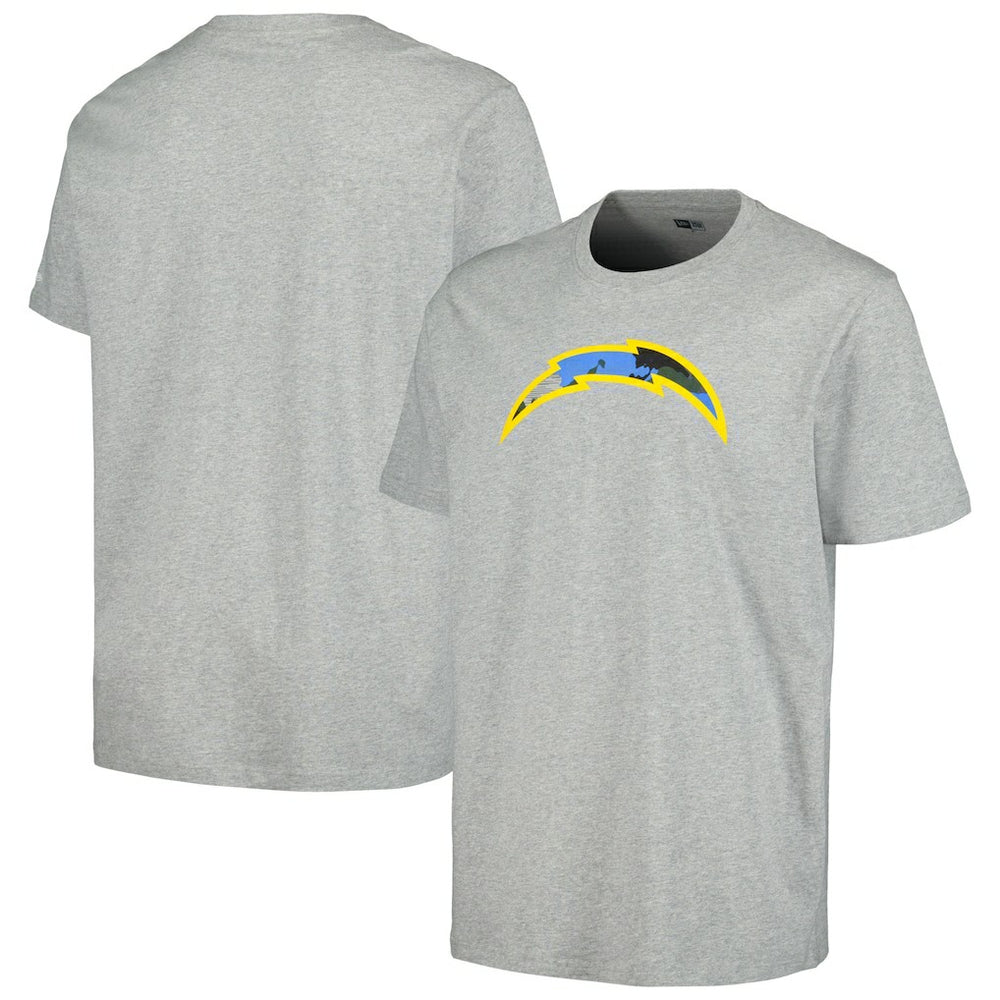 Los Angeles Chargers New Era Camo Logo T-Shirt Gray - NFL