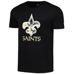 New Orleans Saints New Era Camo Logo T-Shirt Black - NFL