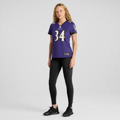 Keaton Mitchell Baltimore Ravens Women's Game Jersey Purple - Nike
