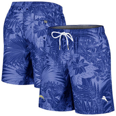 Los Angeles Chargers Santiago Palms Board Shorts Powder Blue - Tommy Bahama