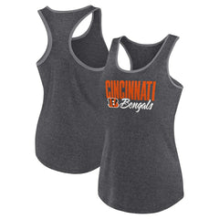 Cincinnati Bengals Women's Plus Size Fuel Tank Top Heather Black - Fanatics