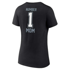 Las Vegas Raiders Women's Plus Size Mother's Day #1 Mom V-Neck T-Shirt Black - Fanatics