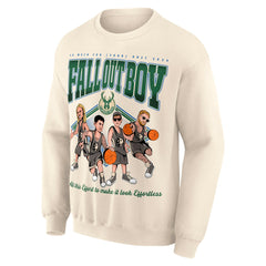 NBA - Fall Out Boy x Milwaukee Bucks Unisex So Much For (2our) Dust Pullover Sweatshirt - Cream