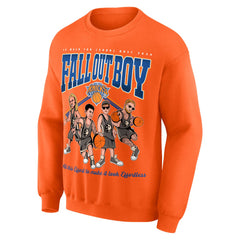 NBA - Fall Out Boy x New York Knicks Unisex So Much For (2our) Dust Pullover Sweatshirt - Orange