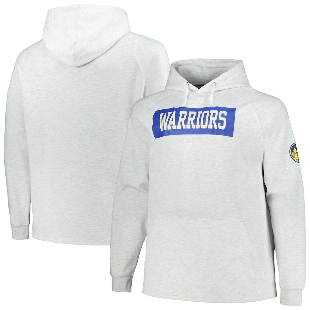 Fanatics - Golden State Warriors Big & Tall Raglan Tri-Blend Pullover Hoodie - Ash