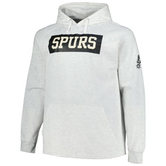 Fanatics - San Antonio Spurs Big & Tall Raglan Tri-Blend Pullover Hoodie - Ash