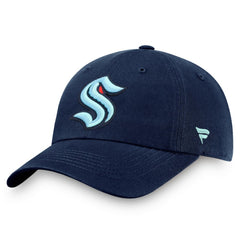 Seattle Kraken Fanatics Core Primary Logo Adjustable Hat Deep Sea Blue