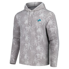 Detroit Lions Palm Frenzy Hoodie Long Sleeve T-Shirt Gray - Tommy Bahama