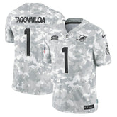 Tua Tagovailoa Miami Dolphins 2024 Salute to Service Limited Jersey Arctic Camo - Nike