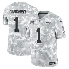 Sauce Gardner New York Jets 2024 Salute to Service Limited Jersey Arctic Camo - Nike