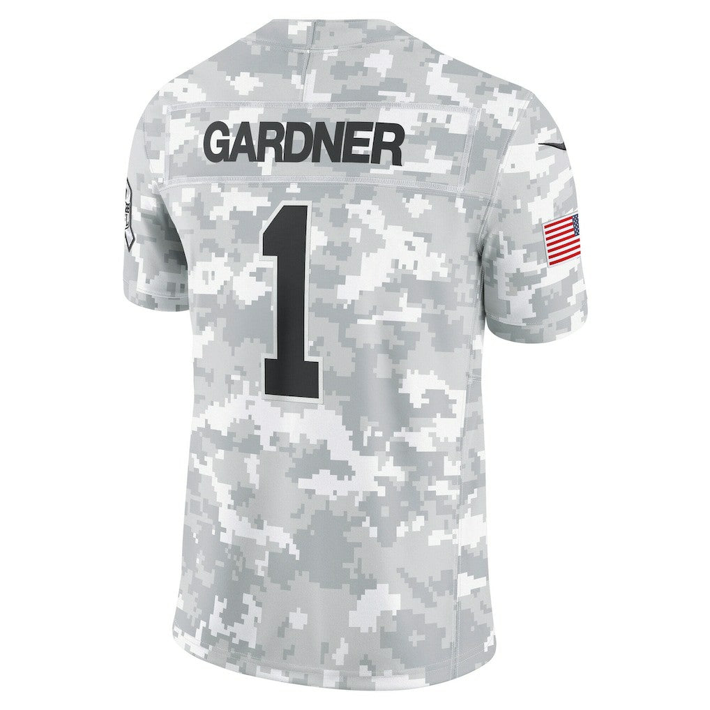 Sauce Gardner New York Jets 2024 Salute to Service Limited Jersey - Arctic Camo | NFL Jerseys