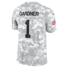 Sauce Gardner New York Jets 2024 Salute to Service Limited Jersey Arctic Camo - Nike