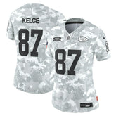 Travis Kelce Kansas City Chiefs Women's 2024 Salute to Service Limited Jersey Arctic Camo - Nike