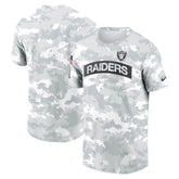 Las Vegas Raiders 2024 Salute To Service Performance T-Shirt Arctic Camo - Nike