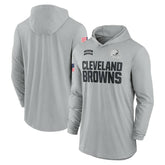 Cleveland Browns 2024 Salute to Service Lightweight Dri-FIT Long Sleeve Hoodie T-Shirt Gray - Nike