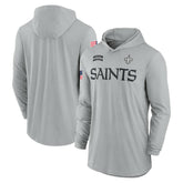 New Orleans Saints 2024 Salute to Service Lightweight Dri-FIT Long Sleeve Hoodie T-Shirt Gray - Nike