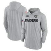 Las Vegas Raiders 2024 Salute to Service Lightweight Dri-FIT Long Sleeve Hoodie T-Shirt Gray - Nike