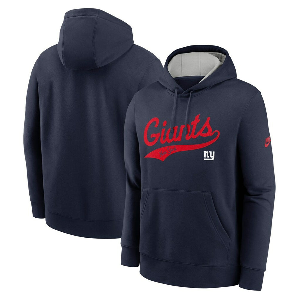 New York Giants Rewind Club Logo Pullover Hoodie Navy - Nike