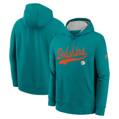Miami Dolphins Rewind Club Logo Pullover Hoodie Aqua - Nike