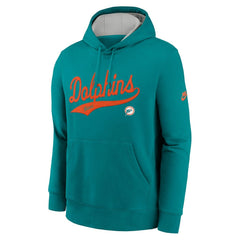 Miami Dolphins Rewind Club Logo Pullover Hoodie Aqua - Nike