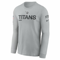 Tennessee Titans 2024 Salute To Service Long Sleeve T-Shirt Gray - Nike
