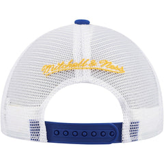 Los Angeles Rams Youth Stripe Trucker Adjustable Hat Royal - Mitchell & Ness